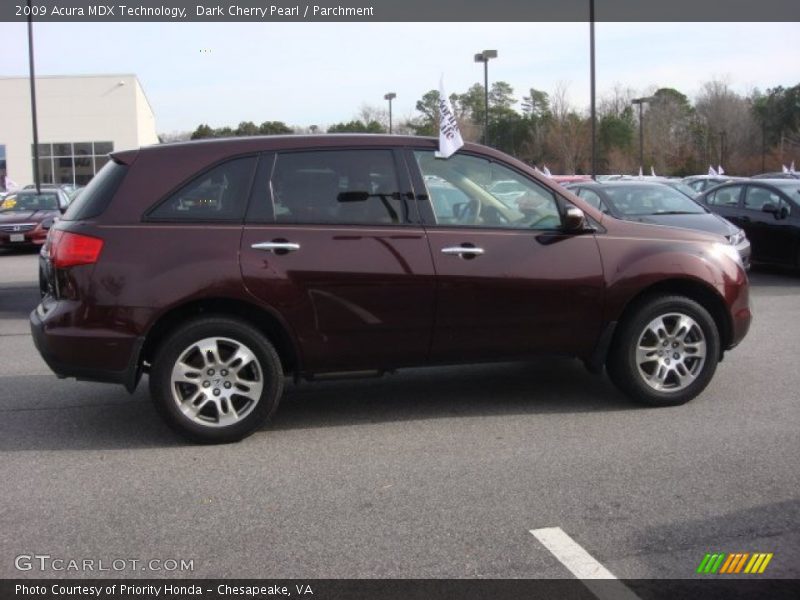Dark Cherry Pearl / Parchment 2009 Acura MDX Technology
