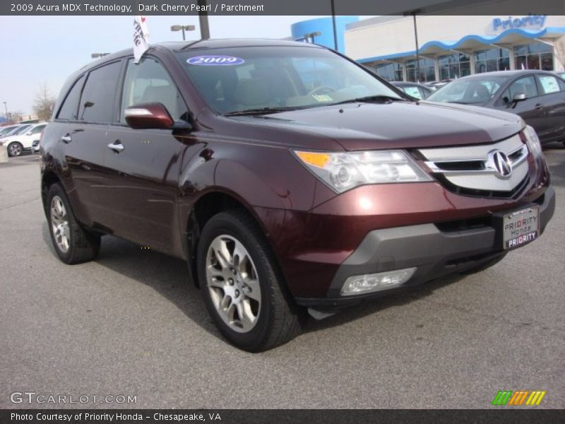 Dark Cherry Pearl / Parchment 2009 Acura MDX Technology