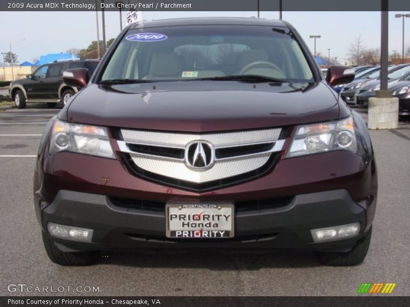 Dark Cherry Pearl / Parchment 2009 Acura MDX Technology