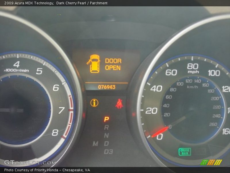 Dark Cherry Pearl / Parchment 2009 Acura MDX Technology