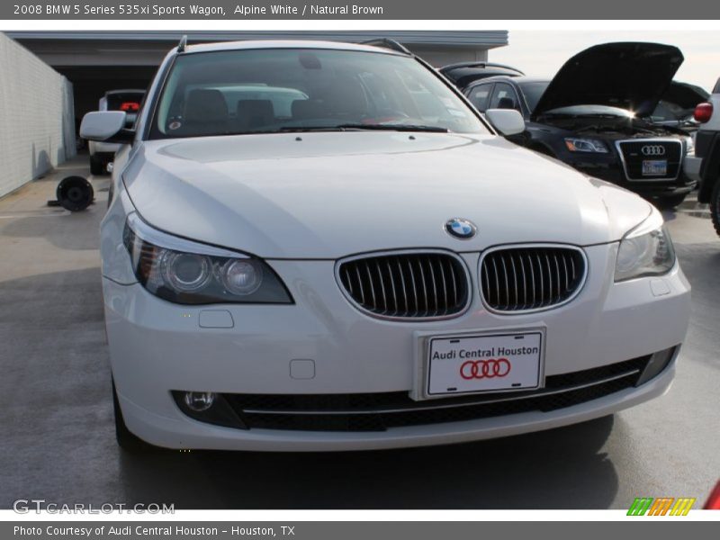 Alpine White / Natural Brown 2008 BMW 5 Series 535xi Sports Wagon