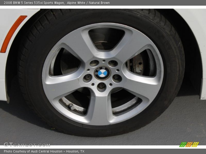 Alpine White / Natural Brown 2008 BMW 5 Series 535xi Sports Wagon