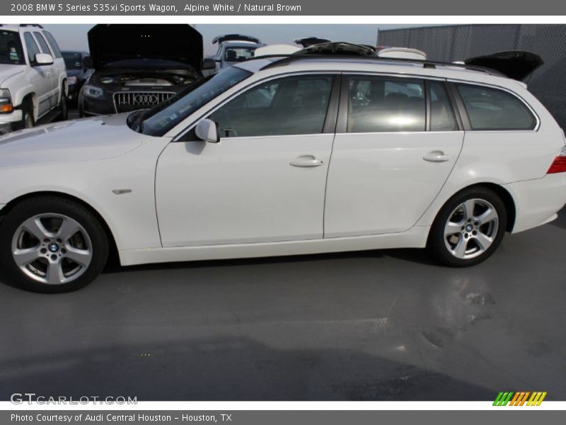 Alpine White / Natural Brown 2008 BMW 5 Series 535xi Sports Wagon