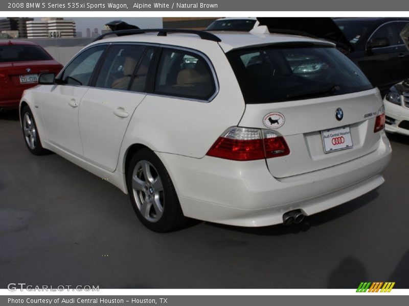 Alpine White / Natural Brown 2008 BMW 5 Series 535xi Sports Wagon