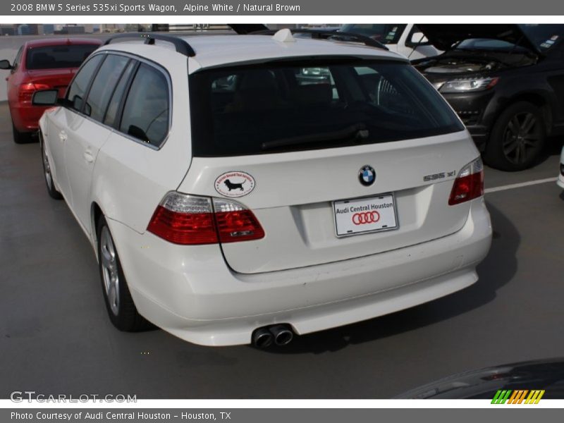Alpine White / Natural Brown 2008 BMW 5 Series 535xi Sports Wagon