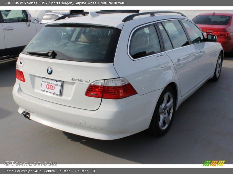 Alpine White / Natural Brown 2008 BMW 5 Series 535xi Sports Wagon