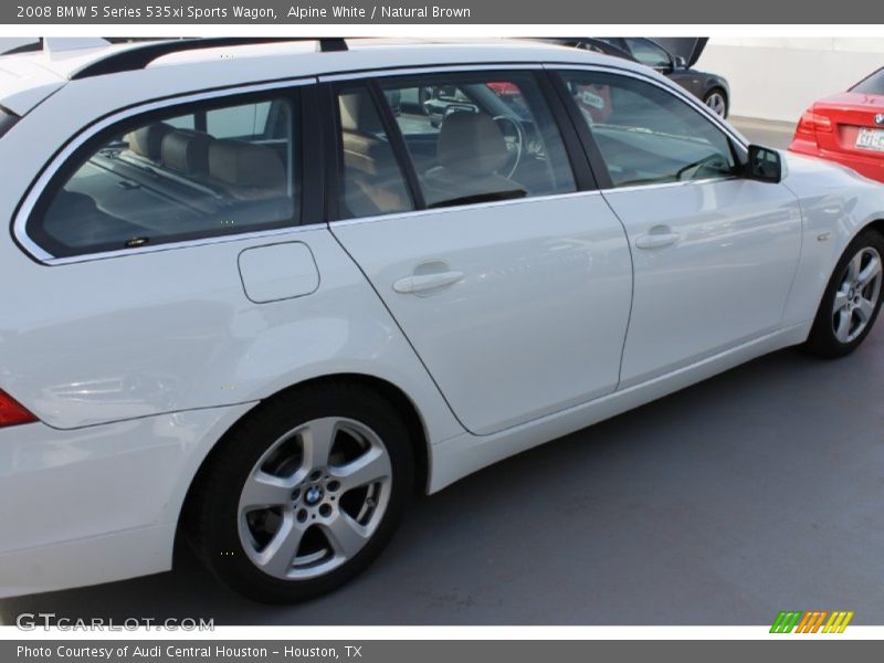 Alpine White / Natural Brown 2008 BMW 5 Series 535xi Sports Wagon