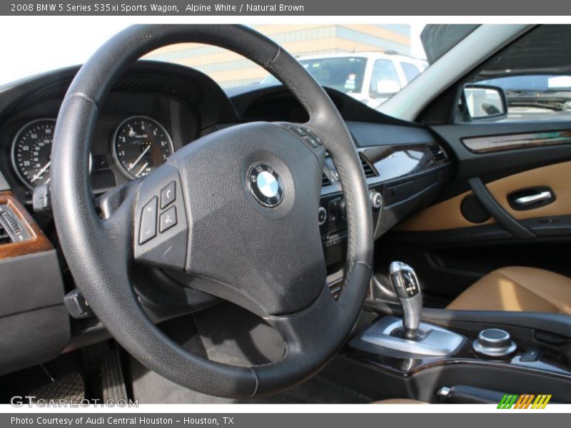 Alpine White / Natural Brown 2008 BMW 5 Series 535xi Sports Wagon