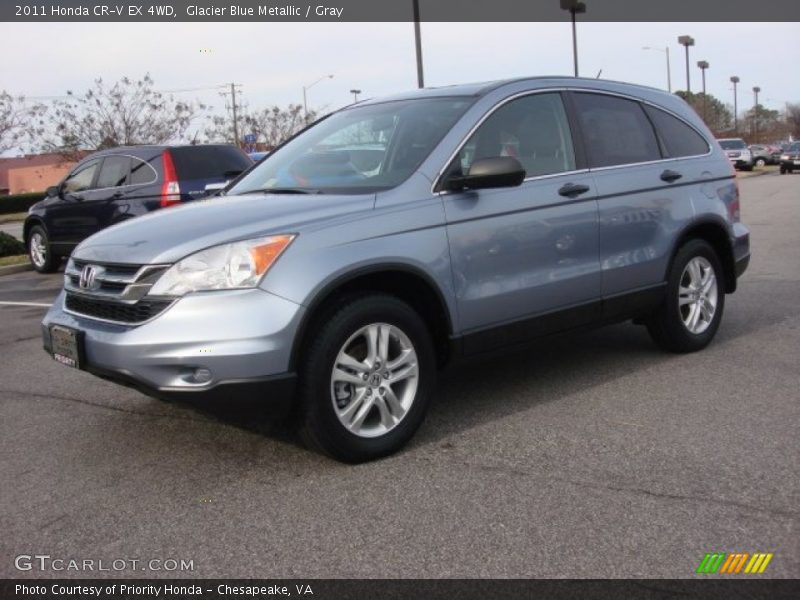 Glacier Blue Metallic / Gray 2011 Honda CR-V EX 4WD