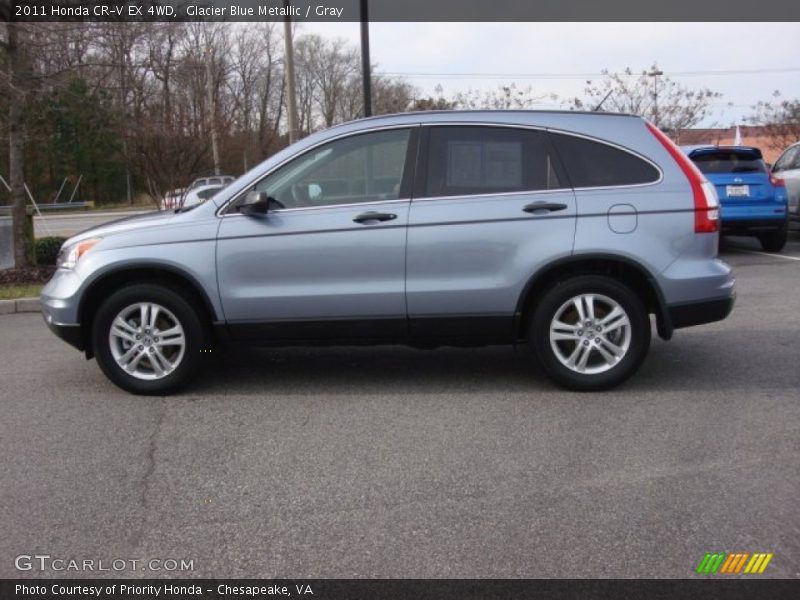 Glacier Blue Metallic / Gray 2011 Honda CR-V EX 4WD