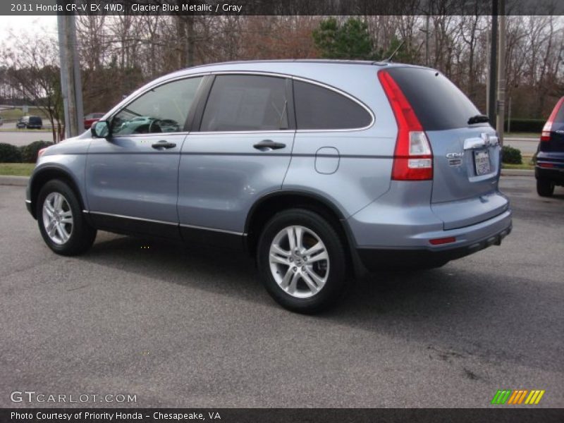 Glacier Blue Metallic / Gray 2011 Honda CR-V EX 4WD