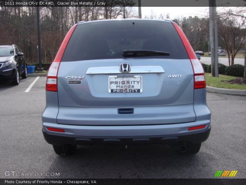 Glacier Blue Metallic / Gray 2011 Honda CR-V EX 4WD