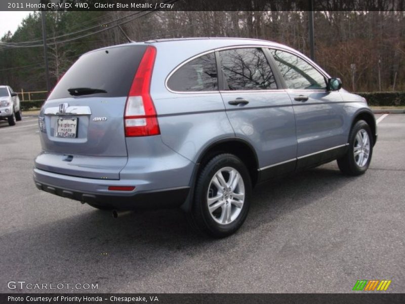 Glacier Blue Metallic / Gray 2011 Honda CR-V EX 4WD