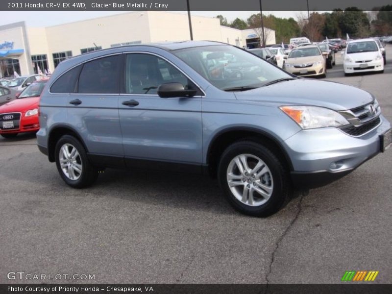 Glacier Blue Metallic / Gray 2011 Honda CR-V EX 4WD