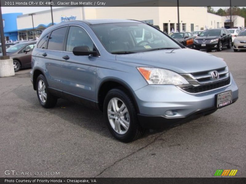 Glacier Blue Metallic / Gray 2011 Honda CR-V EX 4WD