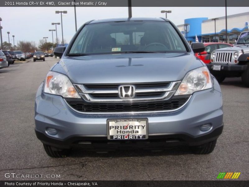 Glacier Blue Metallic / Gray 2011 Honda CR-V EX 4WD