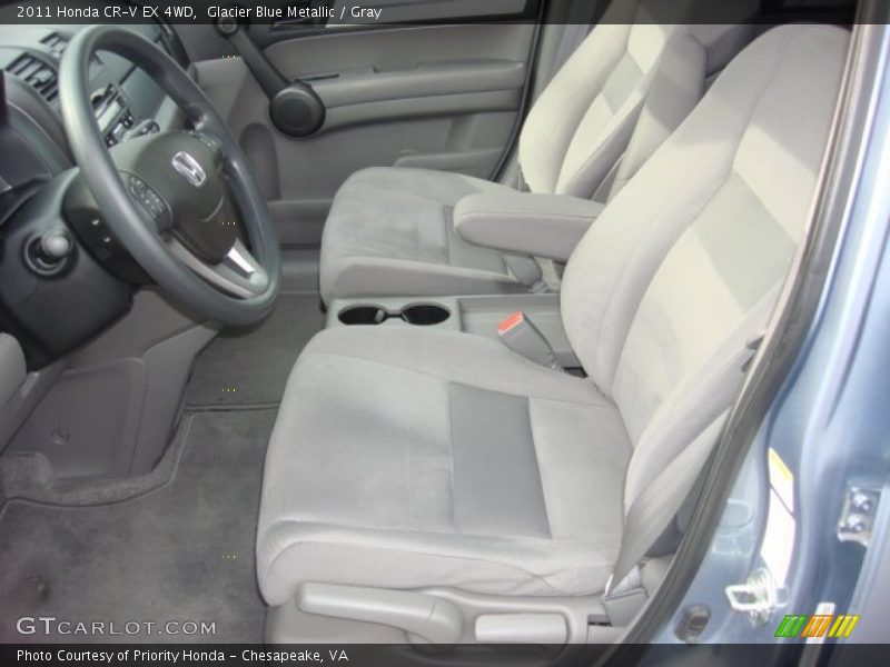 Glacier Blue Metallic / Gray 2011 Honda CR-V EX 4WD