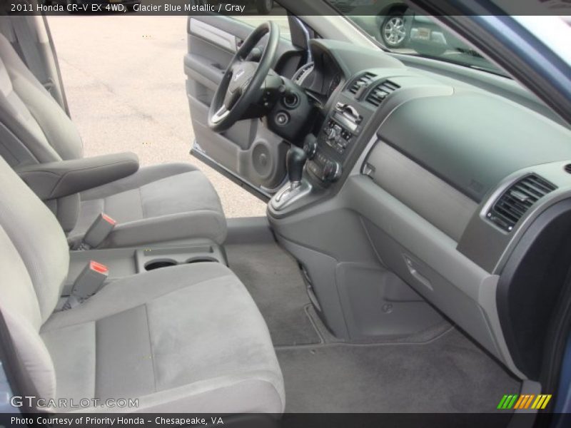 Glacier Blue Metallic / Gray 2011 Honda CR-V EX 4WD