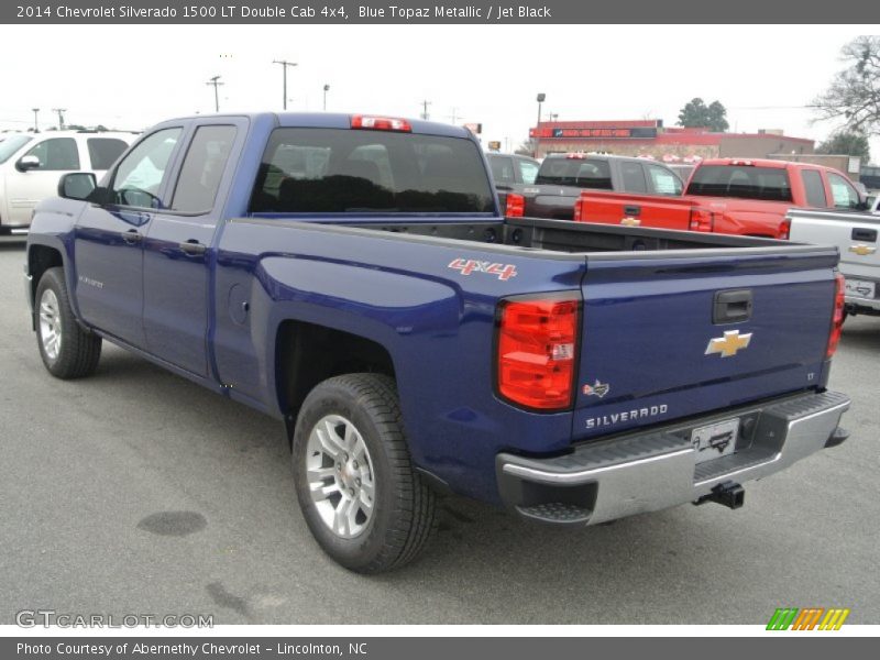 Blue Topaz Metallic / Jet Black 2014 Chevrolet Silverado 1500 LT Double Cab 4x4