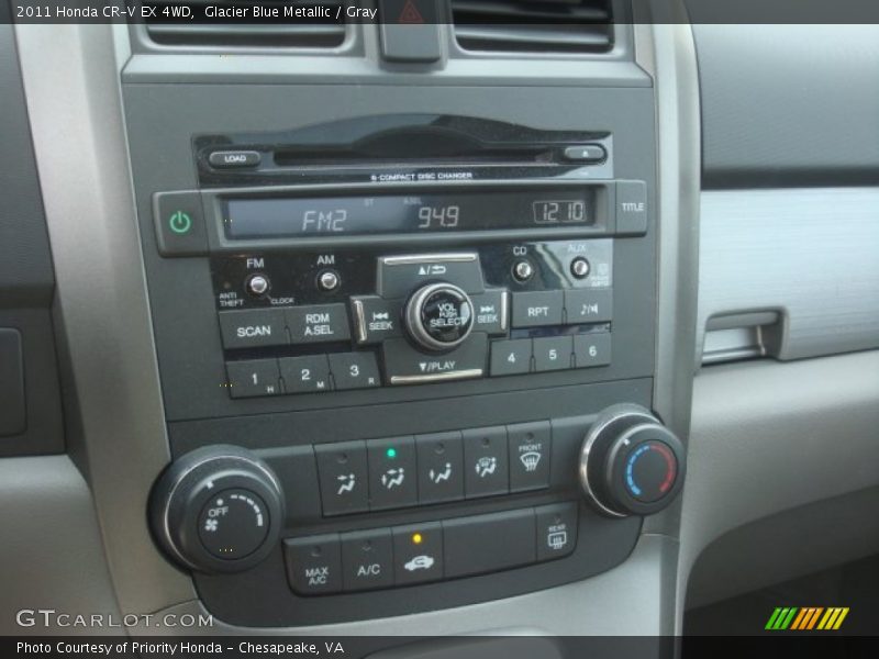 Glacier Blue Metallic / Gray 2011 Honda CR-V EX 4WD