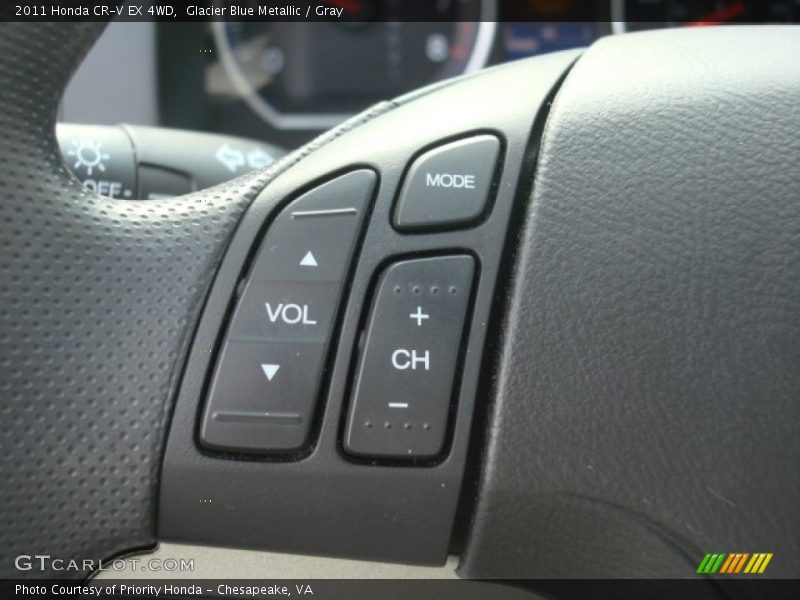 Glacier Blue Metallic / Gray 2011 Honda CR-V EX 4WD