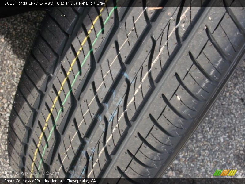 Glacier Blue Metallic / Gray 2011 Honda CR-V EX 4WD