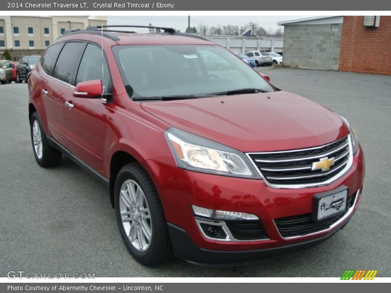 Crystal Red Tintcoat / Ebony 2014 Chevrolet Traverse LT