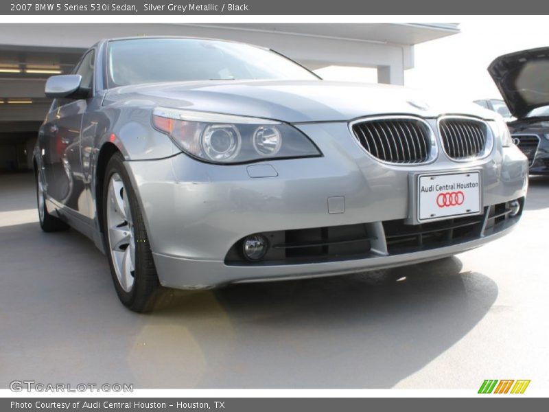 Silver Grey Metallic / Black 2007 BMW 5 Series 530i Sedan