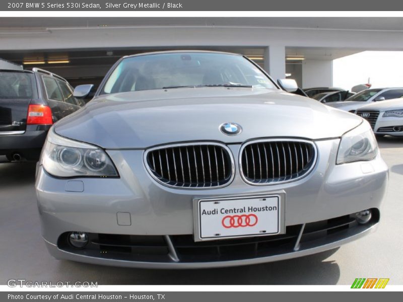 Silver Grey Metallic / Black 2007 BMW 5 Series 530i Sedan