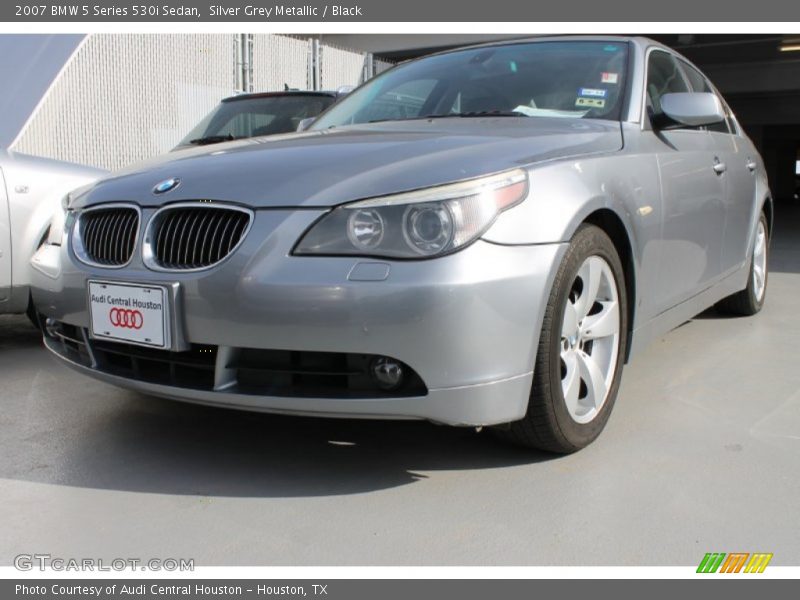 Silver Grey Metallic / Black 2007 BMW 5 Series 530i Sedan