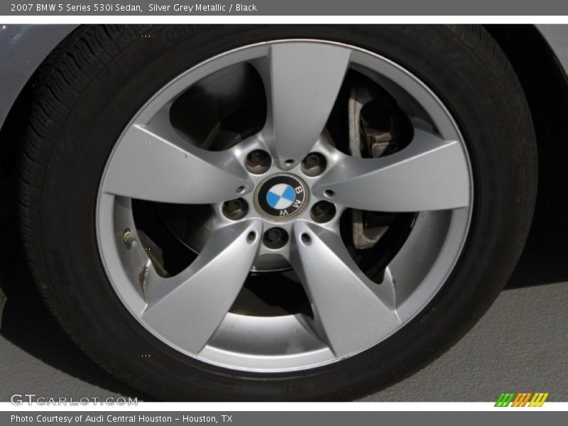 Silver Grey Metallic / Black 2007 BMW 5 Series 530i Sedan