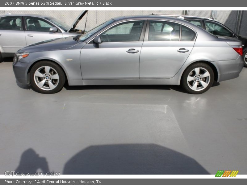 Silver Grey Metallic / Black 2007 BMW 5 Series 530i Sedan