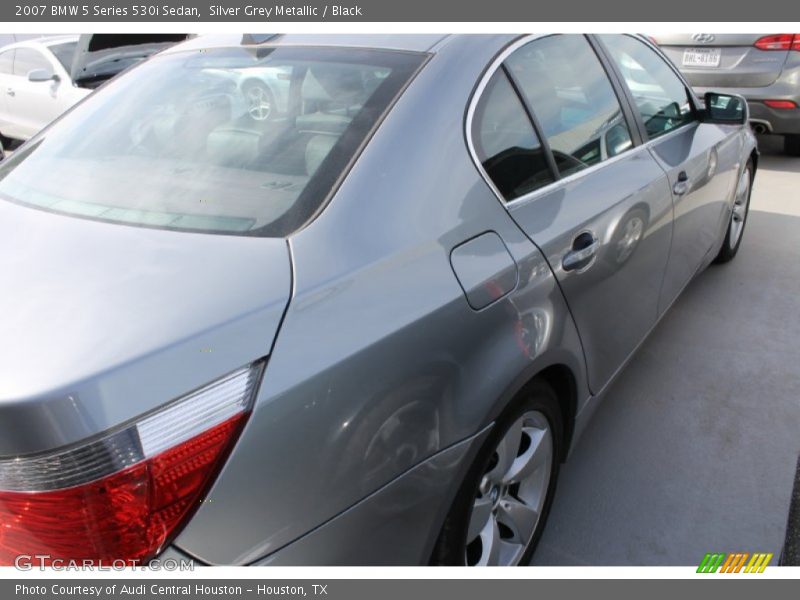 Silver Grey Metallic / Black 2007 BMW 5 Series 530i Sedan