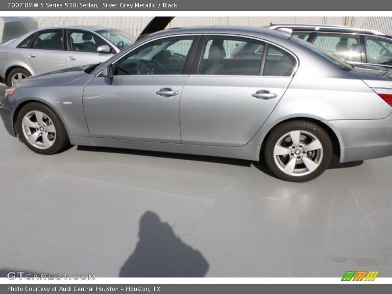 Silver Grey Metallic / Black 2007 BMW 5 Series 530i Sedan