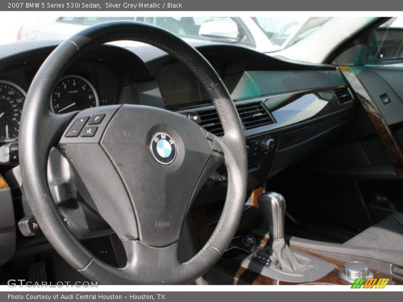 Silver Grey Metallic / Black 2007 BMW 5 Series 530i Sedan