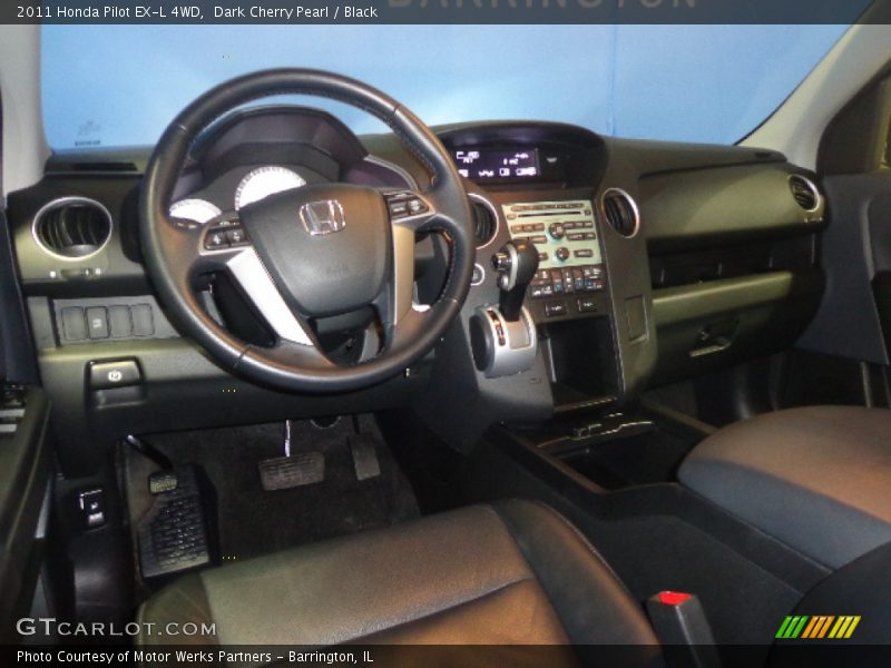 Dark Cherry Pearl / Black 2011 Honda Pilot EX-L 4WD