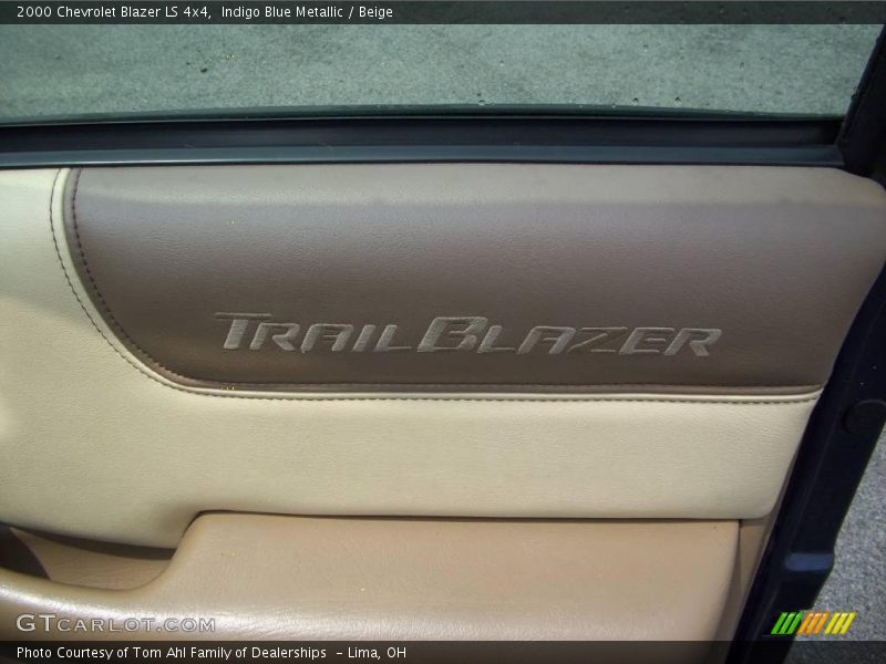 Indigo Blue Metallic / Beige 2000 Chevrolet Blazer LS 4x4