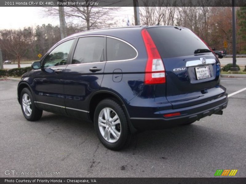 Royal Blue Pearl / Gray 2011 Honda CR-V EX 4WD