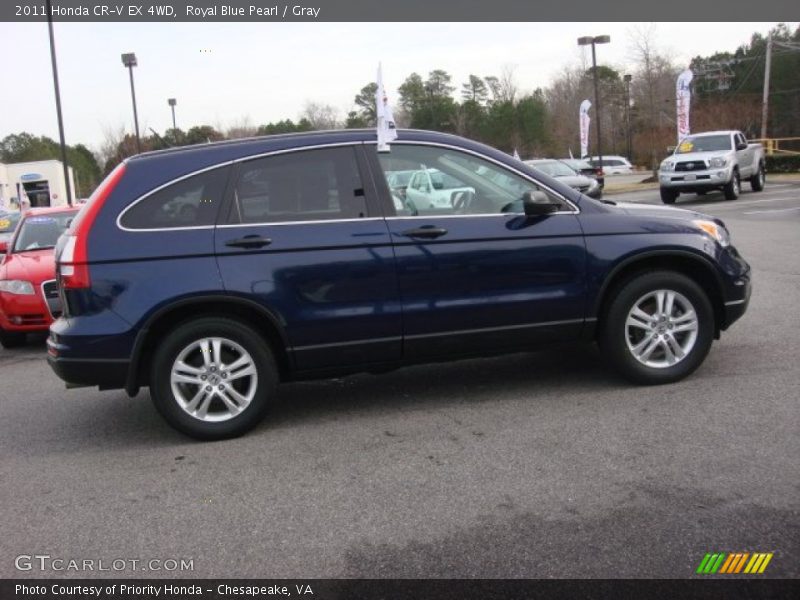 Royal Blue Pearl / Gray 2011 Honda CR-V EX 4WD