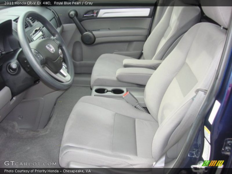 Royal Blue Pearl / Gray 2011 Honda CR-V EX 4WD
