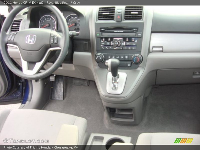 Royal Blue Pearl / Gray 2011 Honda CR-V EX 4WD