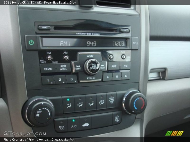 Royal Blue Pearl / Gray 2011 Honda CR-V EX 4WD
