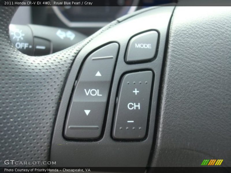 Royal Blue Pearl / Gray 2011 Honda CR-V EX 4WD