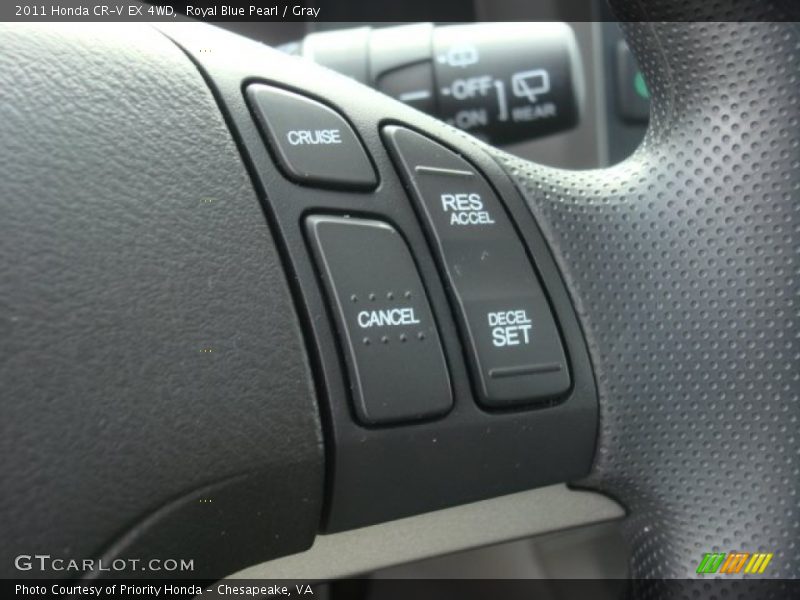 Royal Blue Pearl / Gray 2011 Honda CR-V EX 4WD