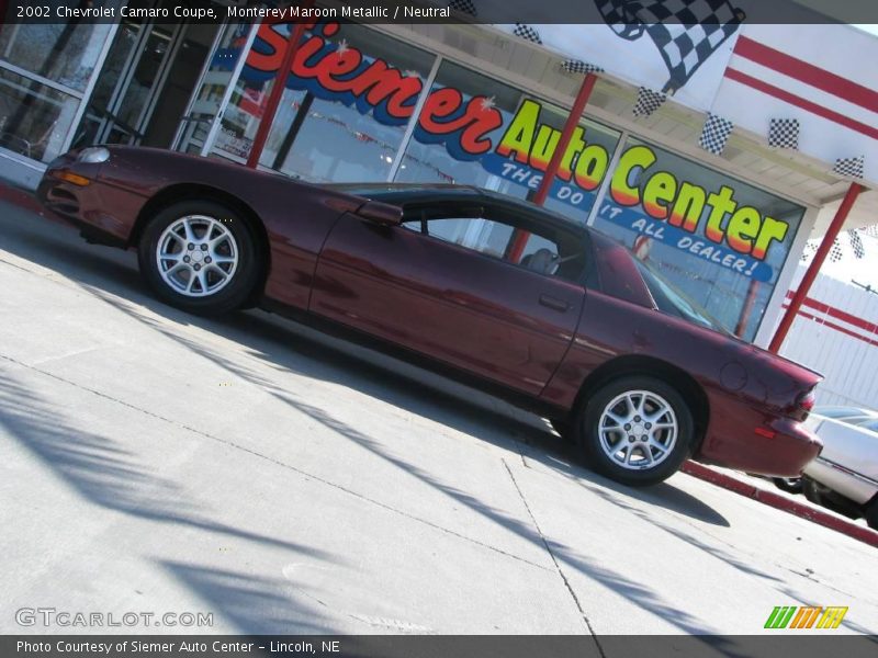 Monterey Maroon Metallic / Neutral 2002 Chevrolet Camaro Coupe
