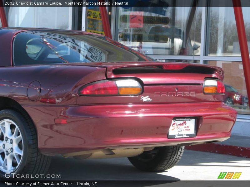 Monterey Maroon Metallic / Neutral 2002 Chevrolet Camaro Coupe