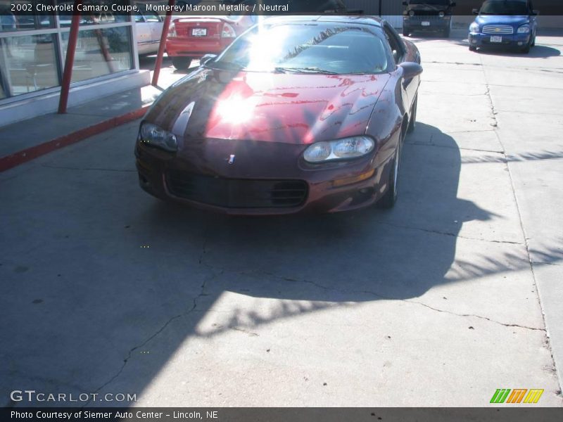 Monterey Maroon Metallic / Neutral 2002 Chevrolet Camaro Coupe