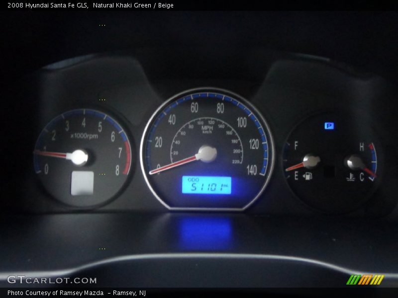 Natural Khaki Green / Beige 2008 Hyundai Santa Fe GLS