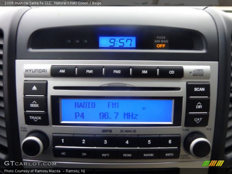 Natural Khaki Green / Beige 2008 Hyundai Santa Fe GLS