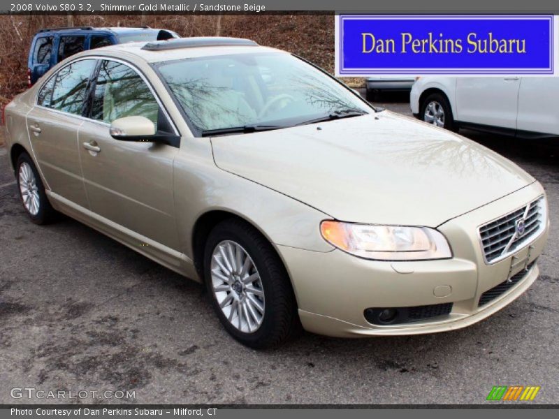 Shimmer Gold Metallic / Sandstone Beige 2008 Volvo S80 3.2